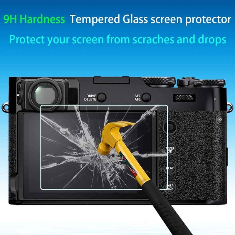 ULBTER Screen Protector for Fujifilm X100VI X100V Fuji X-100VI X-100V Camera [3Pack] with Hot Shoe Cover, 0.3mm 9H Hardness Tempered Glass Cover Anti-Scrach Anti-Fingerprint Anti-Bubble - Image 4