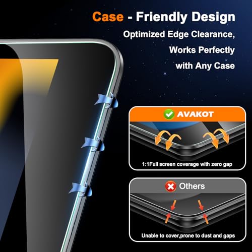 avakot 2 Pack Screen Protector for iPad 10.2, Tempered Glass Film Compatible with iPad 9th Generation 10.2 Inch 2021/2020/2019 Anti-Scratch Sensitive Dropproof Screen Protector for iPad 8th/7th Gen - Image 5