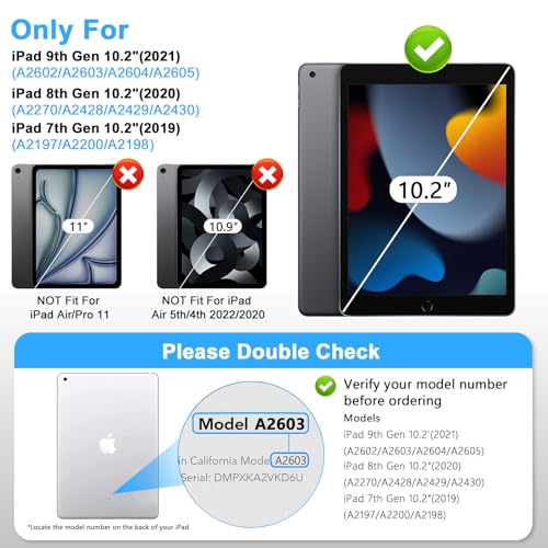 avakot 2 Pack Screen Protector for iPad 10.2, Tempered Glass Film Compatible with iPad 9th Generation 10.2 Inch 2021/2020/2019 Anti-Scratch Sensitive Dropproof Screen Protector for iPad 8th/7th Gen - Image 2