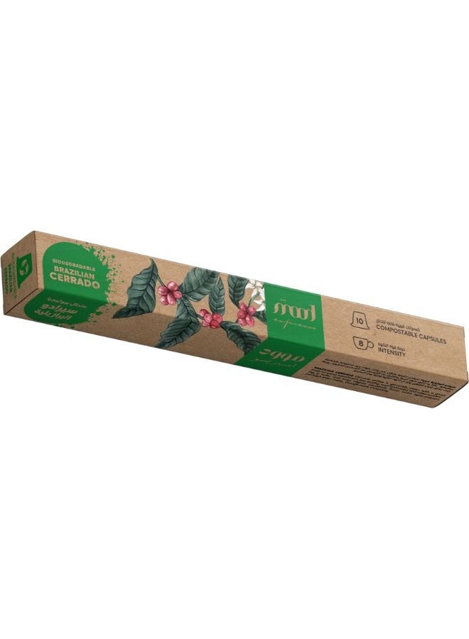 Mood Espresso Nespresso Compatible Biodegradable Coffee Capsules - Brazilian Cerrado 10 Capsules (52g) - Image 3