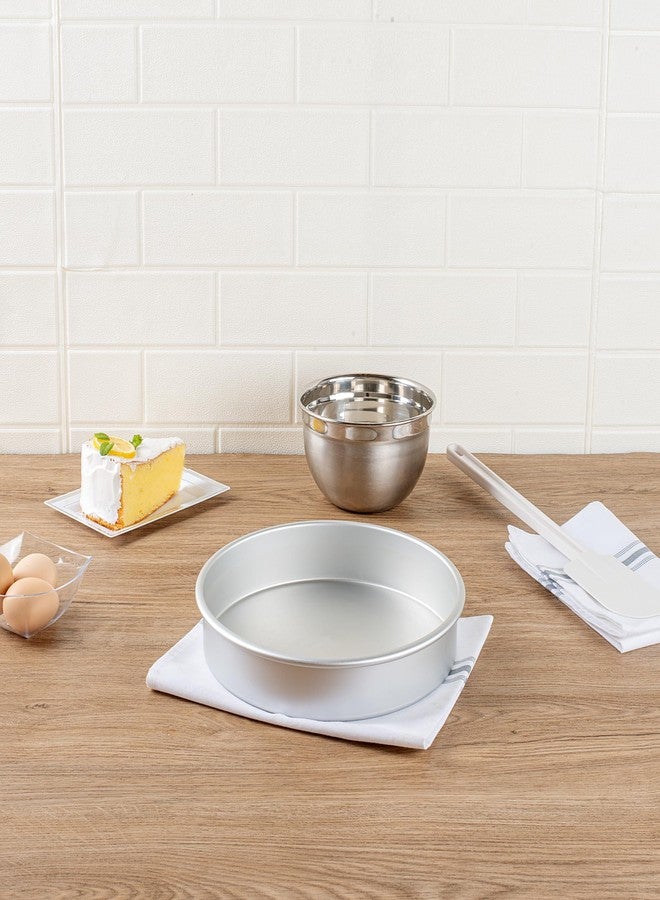 Restaurantware-Met Lux 10 x 2 Inch Straight-Sided Baking Tin, 1 Round Cake Pan - Oven-Ready, Freezable, Anodized Aluminum Round Baking Pan, Greaseproof, For Layer Birthday Cake - Image 3