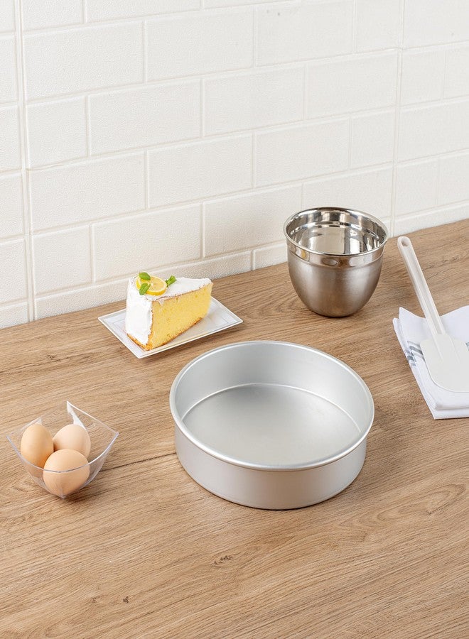 Restaurantware-Met Lux 10 x 2 Inch Straight-Sided Baking Tin, 1 Round Cake Pan - Oven-Ready, Freezable, Anodized Aluminum Round Baking Pan, Greaseproof, For Layer Birthday Cake - Image 4