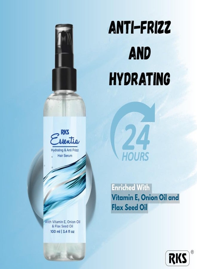 RKS Essentia Anti Frizz Hair Serum with Red Onion Oil & Flaxseed Oil | Hydrating Leave-In Serum for Smooth, Shiny & Frizz-Free Hair | Repairs Split Ends, Adds Gloss | For Men & Women, All Hair Types (100 ml) - Image 5
