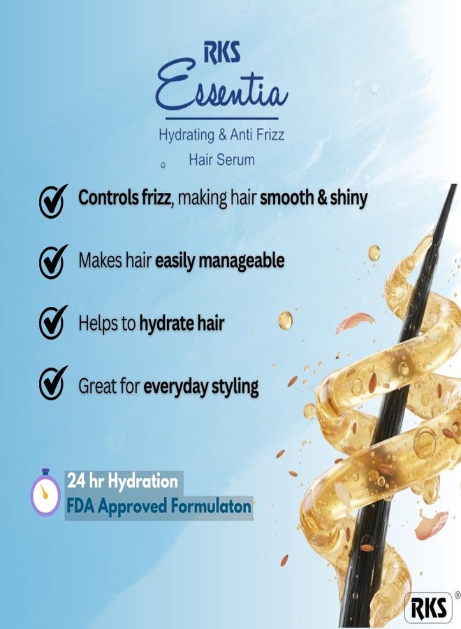 RKS Essentia Anti Frizz Hair Serum with Red Onion Oil & Flaxseed Oil | Hydrating Leave-In Serum for Smooth, Shiny & Frizz-Free Hair | Repairs Split Ends, Adds Gloss | For Men & Women, All Hair Types (100 ml) - Image 3
