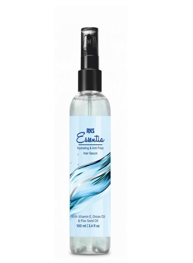 RKS Essentia Anti Frizz Hair Serum with Red Onion Oil & Flaxseed Oil | Hydrating Leave-In Serum for Smooth, Shiny & Frizz-Free Hair | Repairs Split Ends, Adds Gloss | For Men & Women, All Hair Types (100 ml) - Image 1