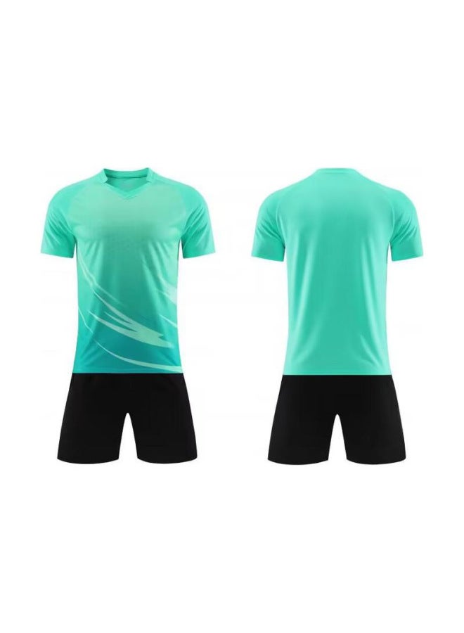 Pink Green Speed Competition Team Uniform Youth Training Short Sleeve Unit Team Uniform Football Uniform Suit Children Men And Women Adult Training