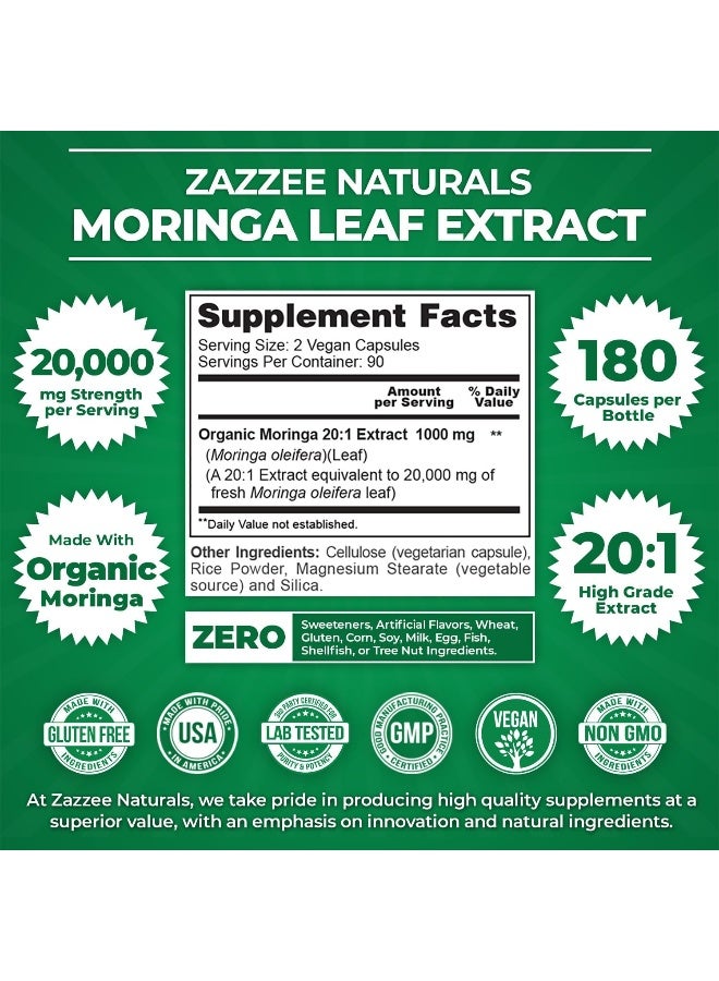 Zazzee Zazzee USDA Organic Moringa Extract (150 Count)  - Image 2