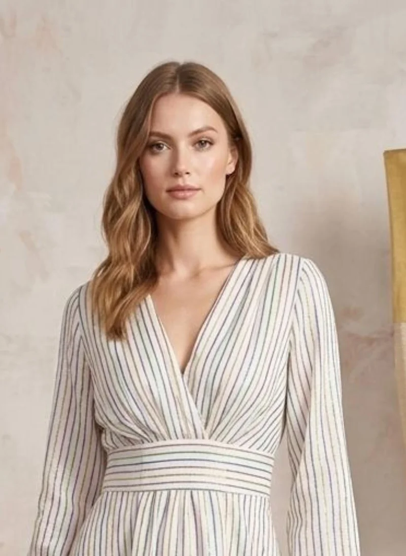 Alaya  Women   Crepe Polyster Midi Dress -AL3759 for Women | Best Price UAE