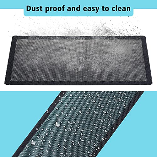 YSSHUI [4 Pack] 360x120mm PC Case Dust Mesh Filter, Magnetic Frame Computer Fan Dust Mesh PC Cooler Filter Dustproof PVC Cover Grills - Black - Image 5