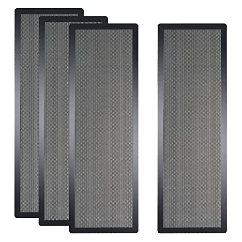 YSSHUI [4 Pack] 360x120mm PC Case Dust Mesh Filter, Magnetic Frame Computer Fan Dust Mesh PC Cooler Filter Dustproof PVC Cover Grills - Black - Image 1