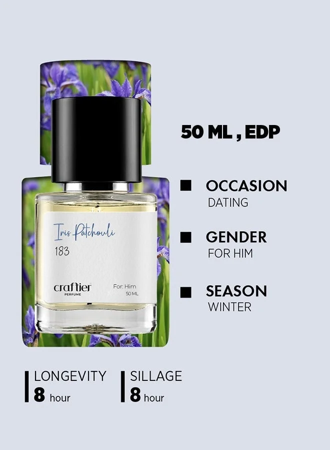 Craftier Perfume Inspired-Homme Parfum 2025 IRIS PATCHOULI - Inspired of-HOMME PARFUM 2025, Eau De Parfum for Men - 50ml, Long Lasting Oriental Fragrance Upto 8-12 Hrs, Travel Size Men's Perfume for Men | Best Price UAE
