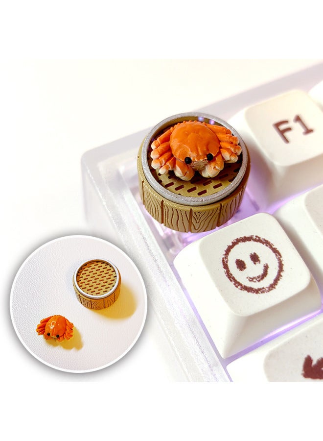 Resin Gourmet Keycap Food Keycap Retro Separation Decompression Cyberpunk Steamer Keyboard Magnetic Absorption 