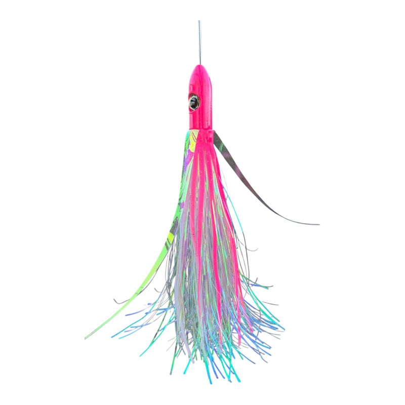 3.5 Oz 7 inch Flying Offshore Trolling Lure, Tuna, Mahi, Wahoo Lure - 1 Pack (Pink/White)