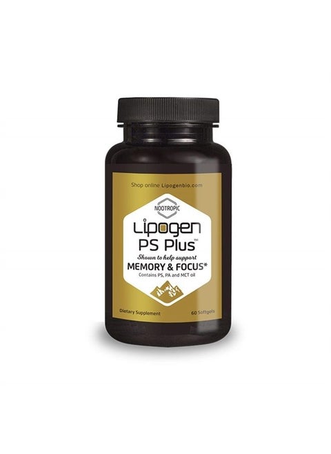 PS Plus - Memory and Focus Supplement for Seniors - Brain Booster Scientifically Formulated to Enhance Brain Health - Memory Supplement. (60 Softgels)
