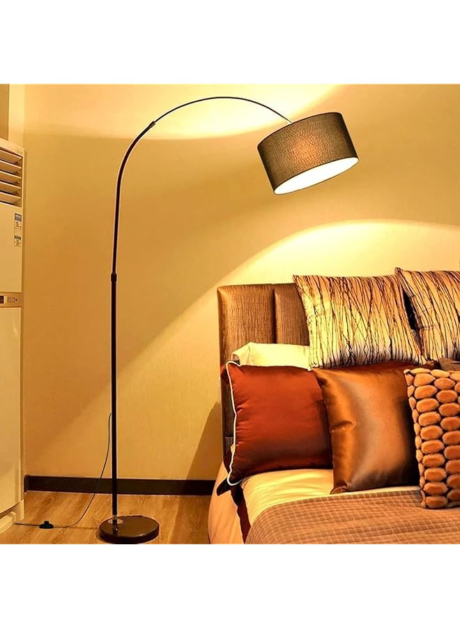 إيروريكس مصابيح أرضية حديثة قابلة للتعتيم مع جهاز تحكم عن بعد بقاعدة رخامية 185 سم مصابيح أرضية قائمة لغرفة المعيشة وغرفة النوم والمكتب وارتفاع ورأس قابل للتعديل بـ 3 درجات حرارة ألوان 12 وات أسود - Image 2