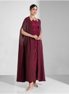 hayas closet Ruched Flared Sleeve Abaya  - Image 5