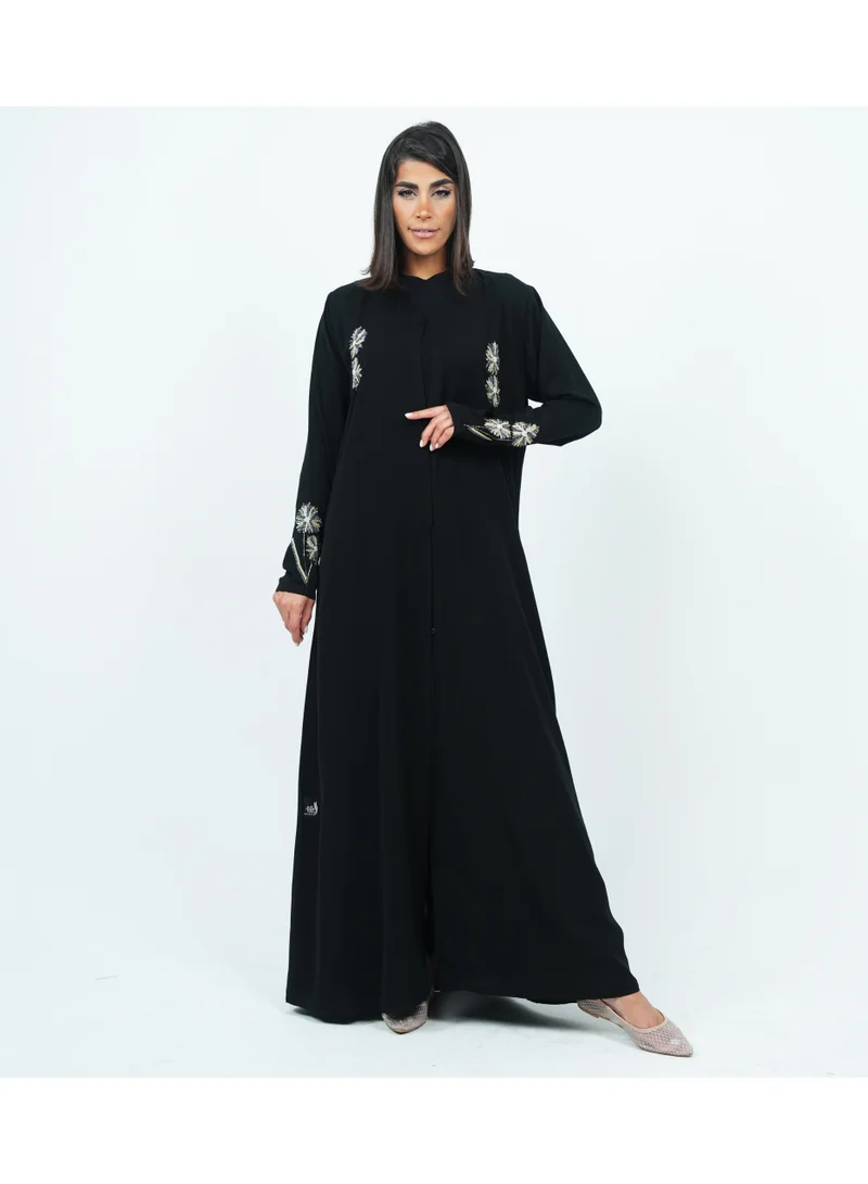 Embellishment Abay with Hand Embroidery French Cut