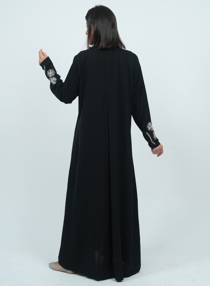 روزيت عباية عباية مزخرفة بتطريز يدوي وقصة فرنسية - Image 3