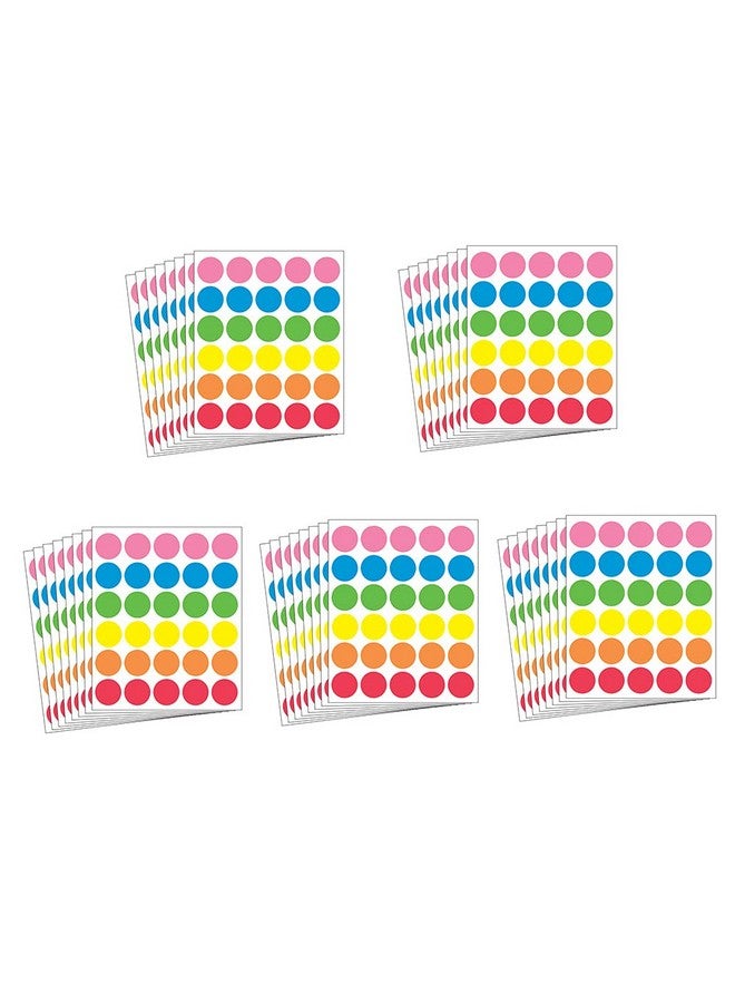 Hcode 1 Inch Color Coding Label Price Stickers Garage Sale Stickers Blank Yard Sale Round Permanent Adhesive Dots Stickers 1200Pcs (6 Colors) - Image 1