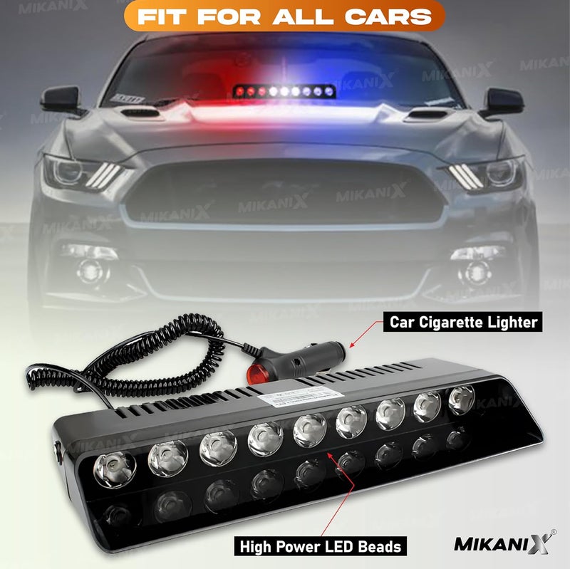 OBEROI'S TRADERS 9 LED Red & Blue Police PCR Strobe Flasher Light With 11 Flashing Mode | Warning & Emergency Lamp Light for All Cars - Image 5