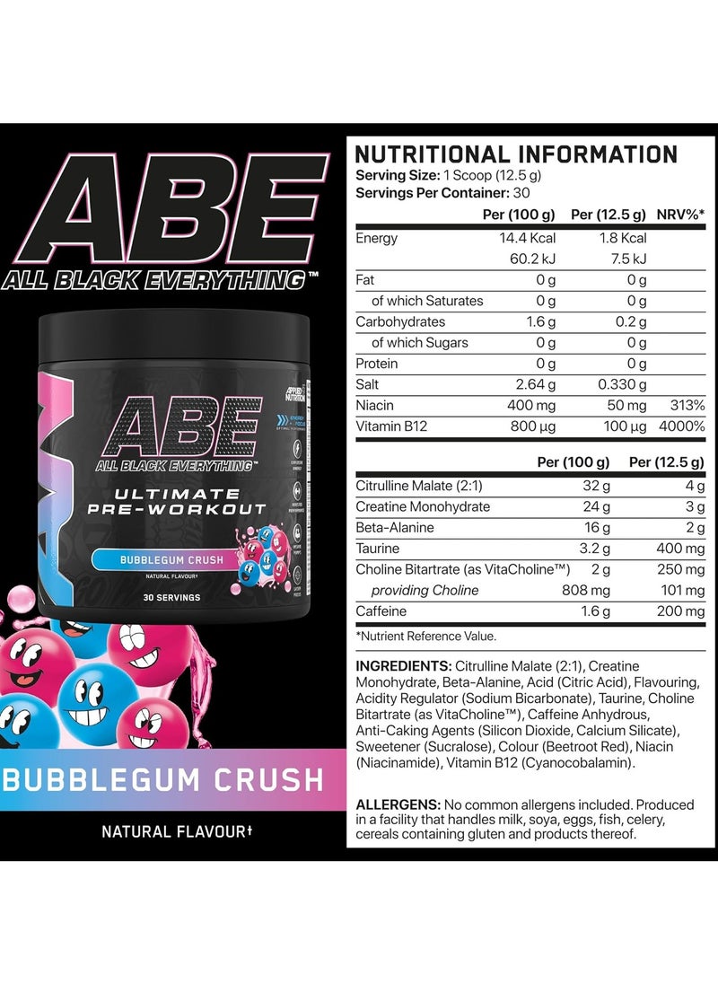 Applied Nutrition Abe Ultimate Pre-Workout With Bubblegum Crush Flavor-30 Servings  - Image 3