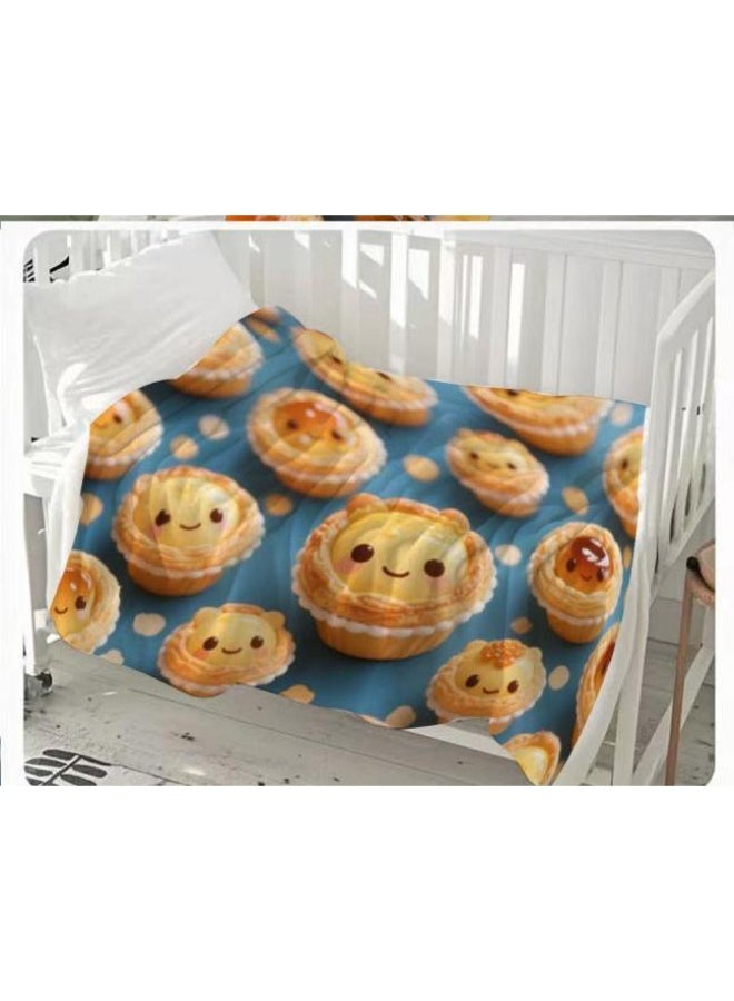 general Baby and children's cartoon flannel thin blanket (warm and comfortable, suitable for sleep, game use) 70cm*100cm - Image 2