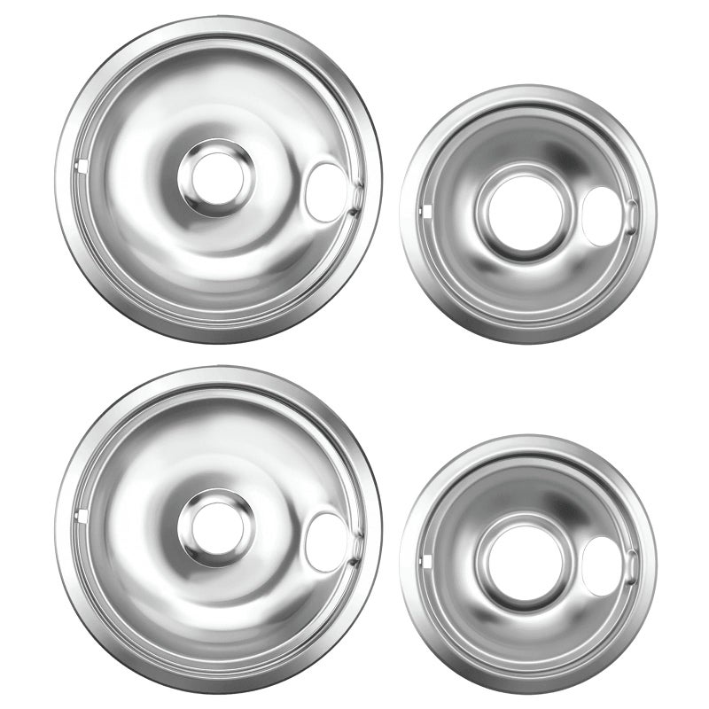 KOHUIPU Drip Pan Electric Stove Burner Covers for Whirlpool W10278125, 4 Pack(2x6" and 2x8") - Image 1