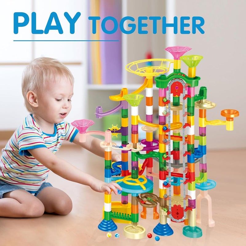 OASIAURA-Maze Track Game, 3D Building Blocks Toys，Educational STEM Toys，Equipped with Electric Elevator，Boys and Girls 3+，236Pcs - Image 2