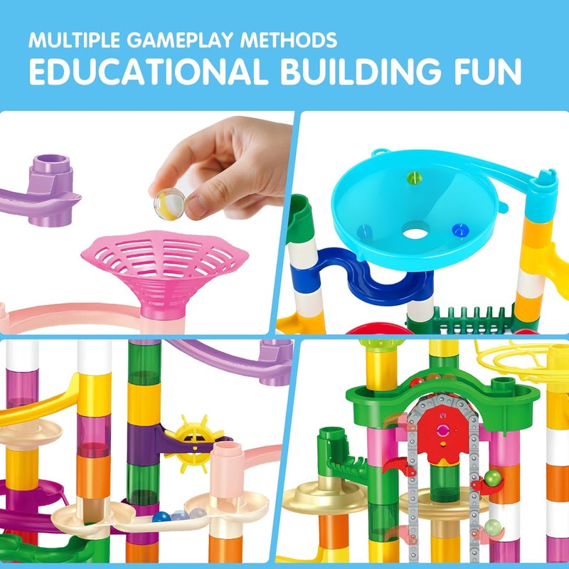 OASIAURA-Maze Track Game, 3D Building Blocks Toys，Educational STEM Toys，Equipped with Electric Elevator，Boys and Girls 3+，236Pcs - Image 4