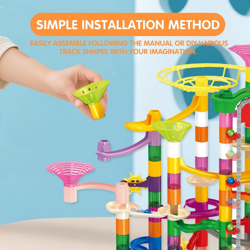 OASIAURA-Maze Track Game, 3D Building Blocks Toys，Educational STEM Toys，Equipped with Electric Elevator，Boys and Girls 3+，236Pcs - Image 3