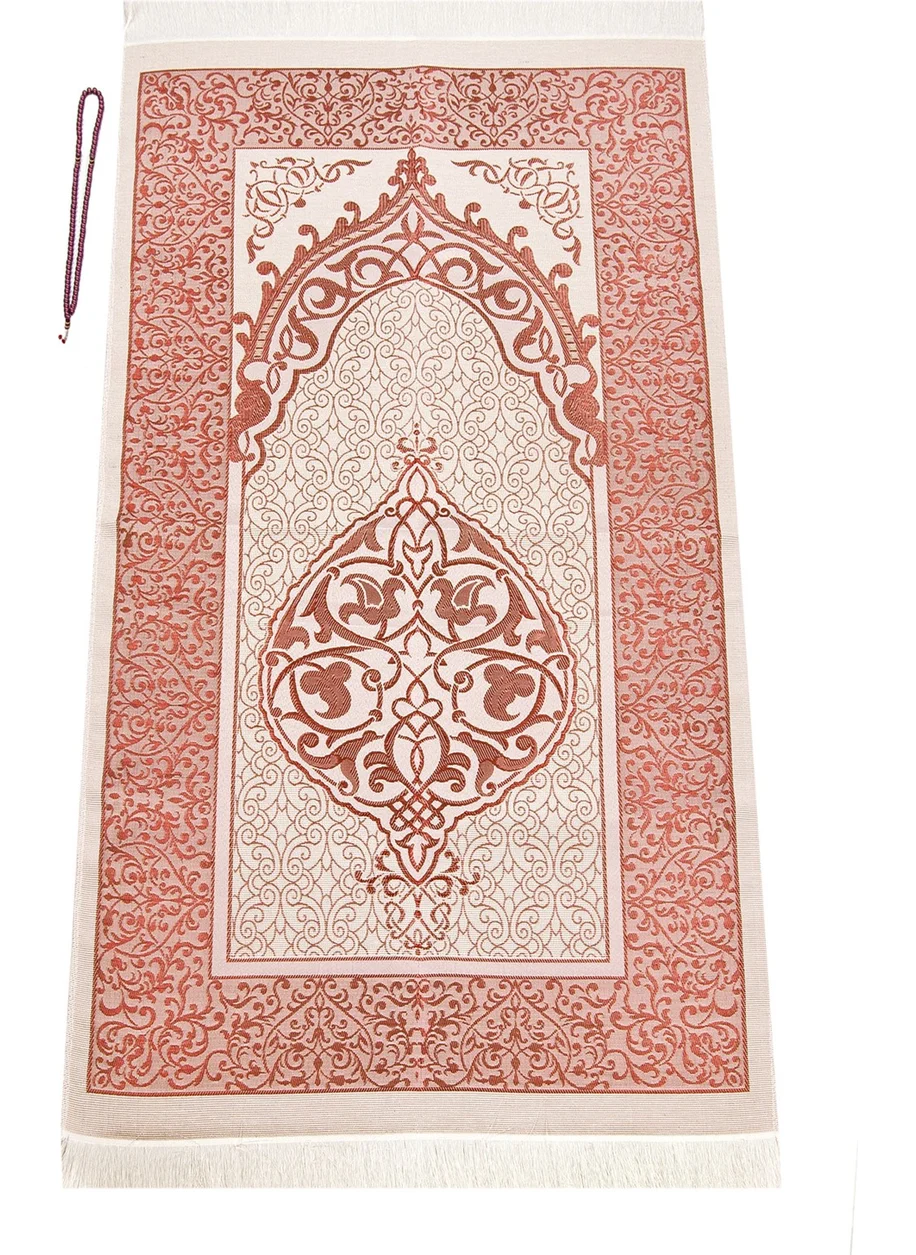 İhvan Online Bag Size Velvet Yasin Book - Prayer Rug - Prayer Beads and Transparent Boxed Mevlid Gift - Claret Red