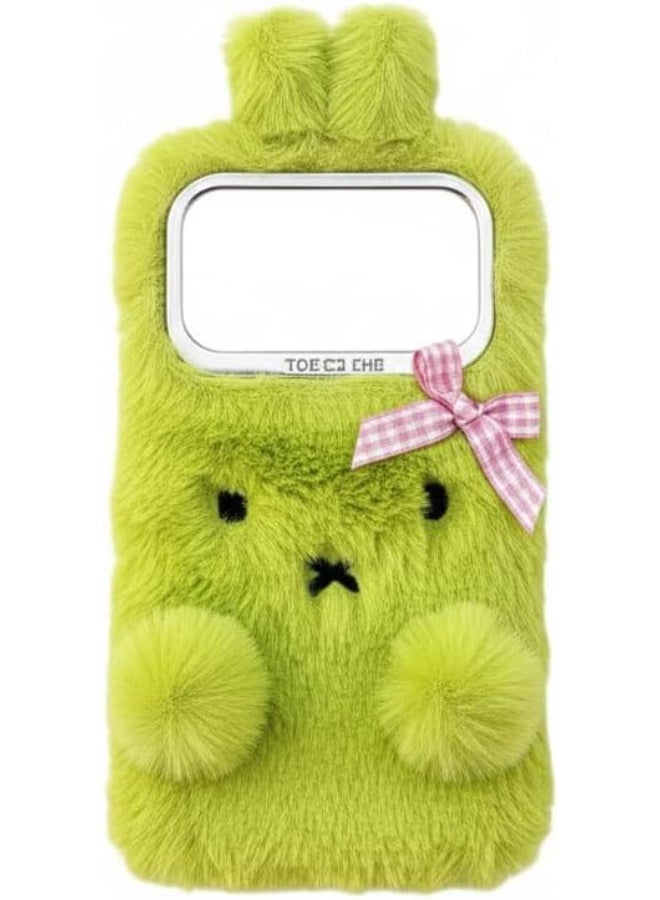 Razavi Store Plush Bow Rabbit 3D Phone Case – Shockproof Fluffy Cover - Image 1