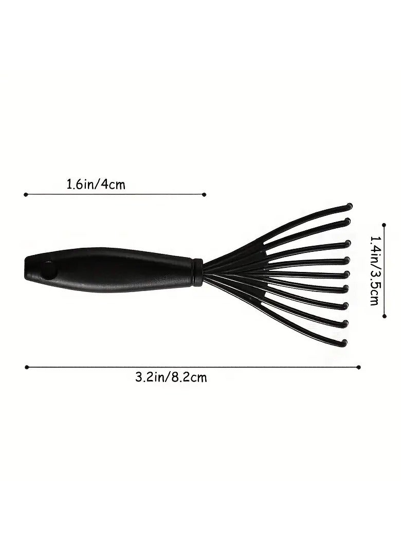 Goolsky 2Pcs Hair Brush Cleaner Tool,Plastic Rake Hair Comb Cleaner Hair Dirt Remove Comb Brush Clean Tool for Home Salon Black - Image 3