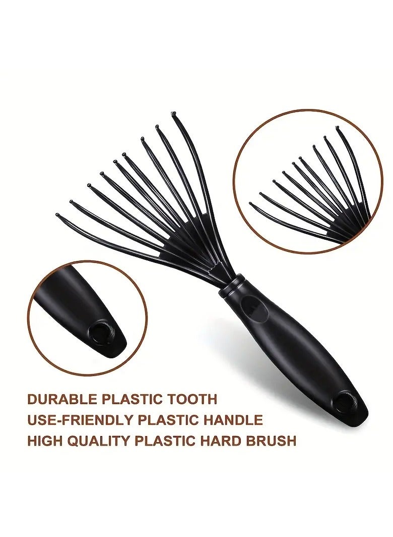Goolsky 2Pcs Hair Brush Cleaner Tool,Plastic Rake Hair Comb Cleaner Hair Dirt Remove Comb Brush Clean Tool for Home Salon Black - Image 4
