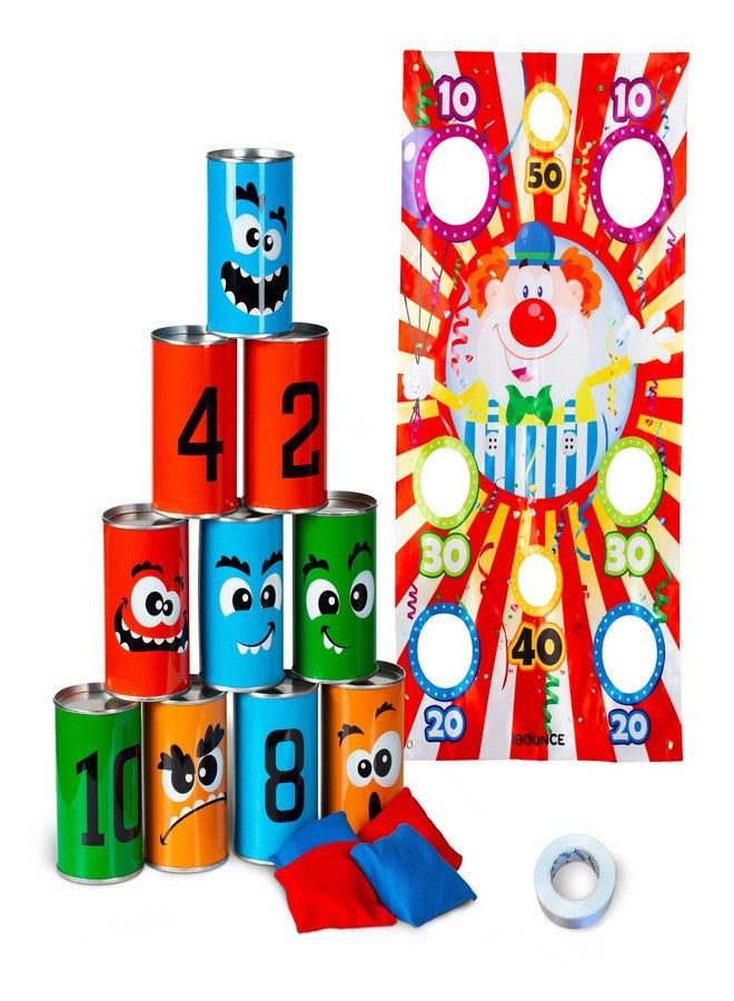 New Bounce New-Bounce Bean Bag Can Toss Games - Carnival Outdoor Games for Kids and Adults - 2 in 1 Family Party Game Set Multicolored - Image 1