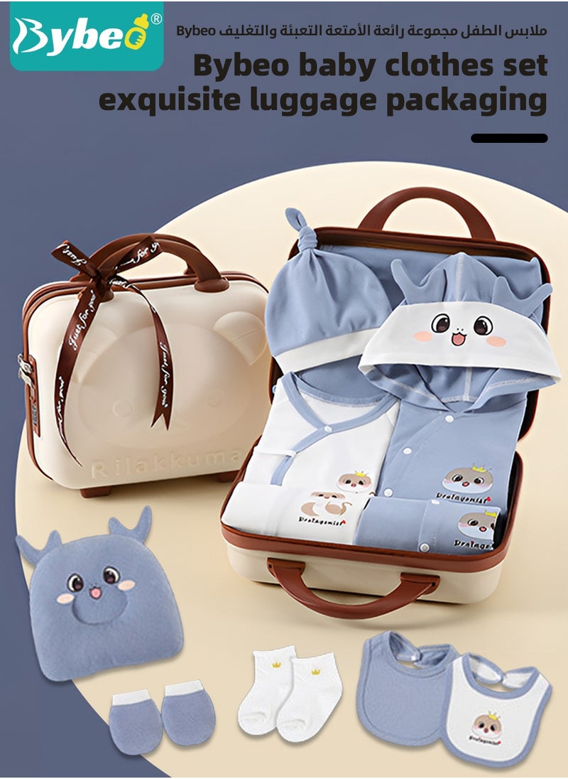 Bybeo 26PCS Newborn Baby Gifts Set, Newborn Layette Gift Set, Baby Clothes Accessories Set for Boys and Girls, Premium Cotton, Perfect Gift Box with Beautifully Suitcase for Spring Summer Autumn Winter  - Image 3