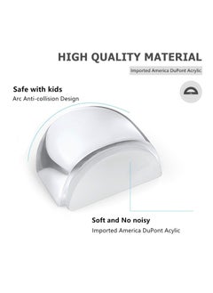 Generic Self-Adhesive Door Stopper - 4 Pack Clear Wall Protection Bumper for Home and Office, Shock Absorbent Floor Stop to Prevent Door Damage and Protect Walls.  - Image 2
