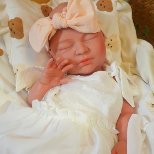 KUICEO Full Silicone Reborn Baby Dolls20in Realistic Newborn Anatomically Correct Girl with Realistic Blood Vessels and SkinSilicone Full Body Lifelike Babyfor Collectors 3Kidswith Gift Box - Image 1