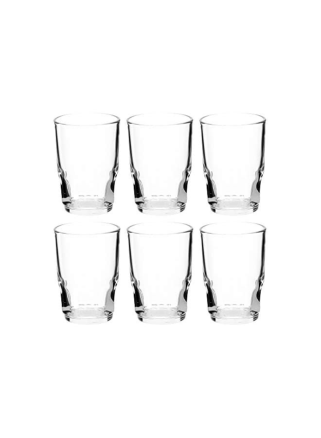 S-TOP 6Pc Tumbler Glass Set, 8Oz/230Ml Tumbler Glass For Drinking Water/Tea/Coffee/Juice Transparent, Sleek Design With Broad Base & Mouth Tea Glasses, Perfect For Home, Multi Colour - Image 2