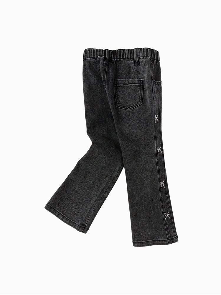 بالابالا بنطلون جينز بحجارة مرصعة للبنات - Image 2