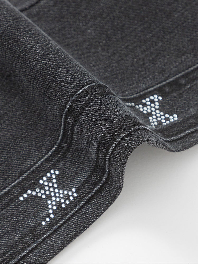 بالابالا بنطلون جينز بحجارة مرصعة للبنات - Image 5