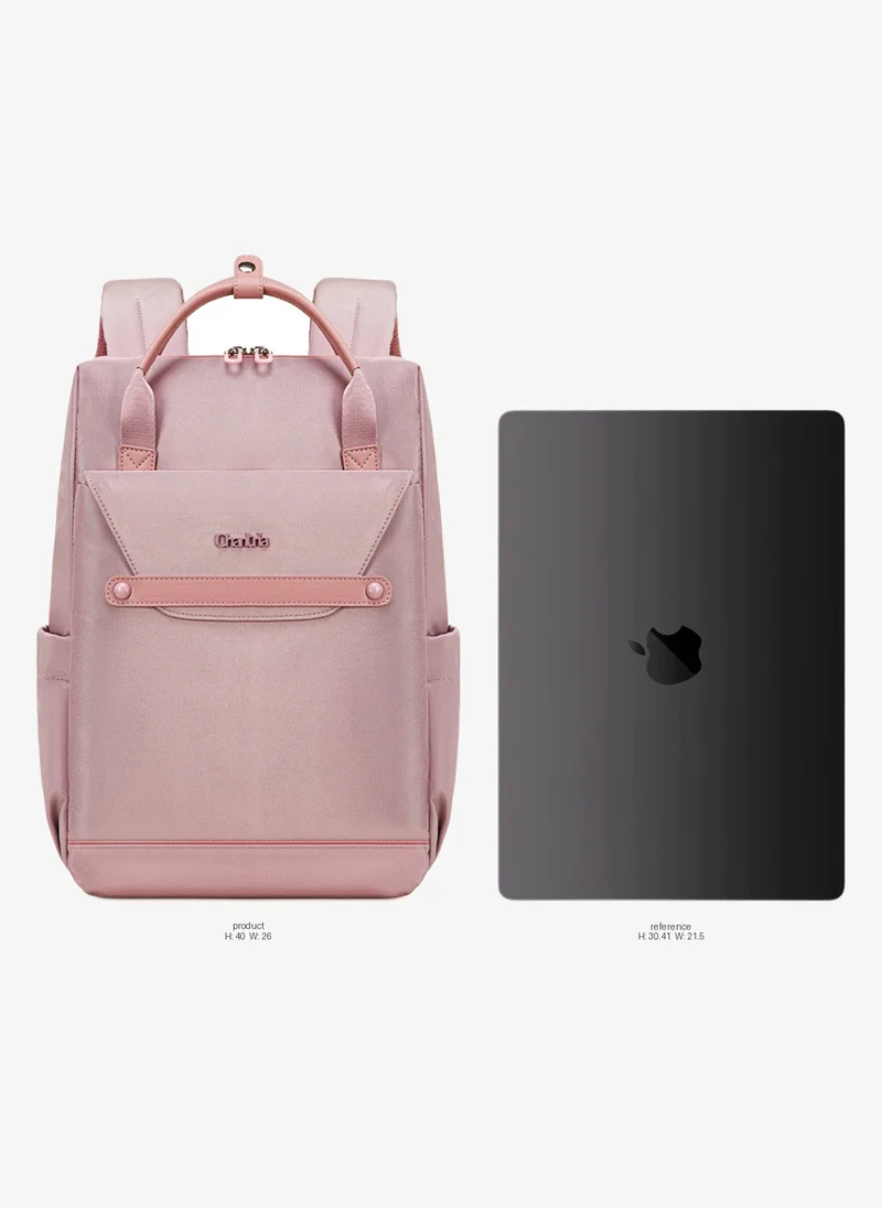Chantria Casual Laptop Backpack for Women Water Resistant Multifunctional Polyester Daypack for Office/School/College/Travel, CB00618 - Pale Mauve