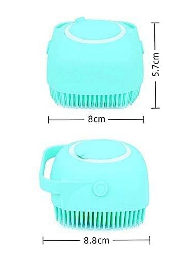 VIKIZAN Silicone Brush Blue Body Scrubber with Soap Dispenser Bath Brush, Body brush for Bathing, Soft Body Exfoliator, Bath Silicon Body Loofah for Babies, Kids, Women, Men Brush - 1 Pack - Image 4