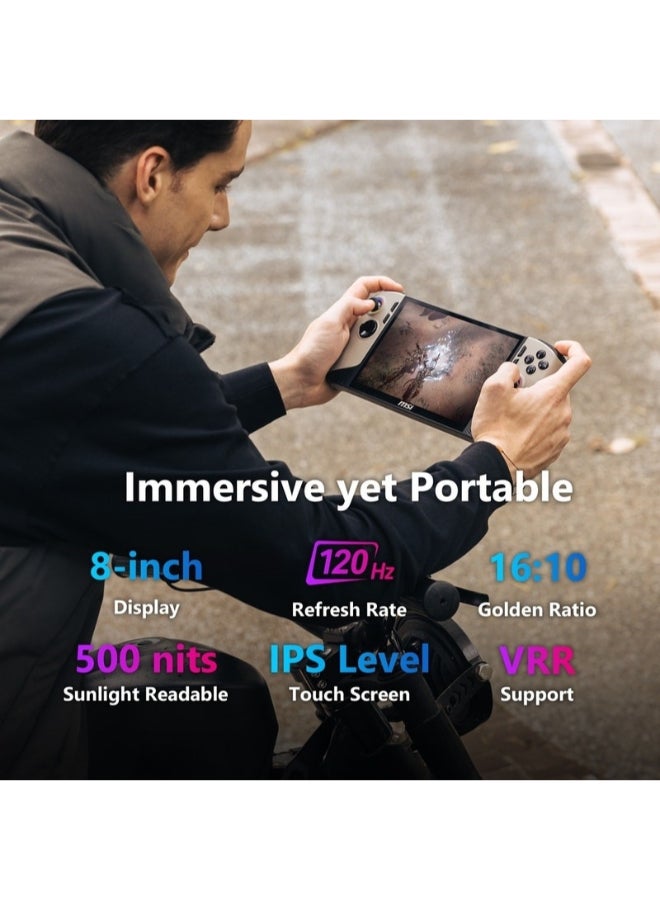 MSI Claw 8 AI+ A2VM 021 Laptop With 8-Inch  Display, Core Ultra 7 258V Processor/32GB RAM/1TB SSD/Intel Arc Graphics/Windows 11 Home English/Arabic Sandstorm english_arabic Sandstorm - Image 4