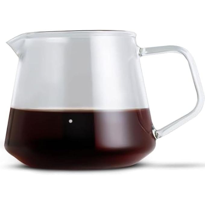 rayihni V60 Coffee Server  Heat Resistant Glass Pot  Pour Over Coffee Tea Server  Kettle Coffee Maker Teapot  Hand Drip Pour Over Coffee Maker 650Ml - Image 3
