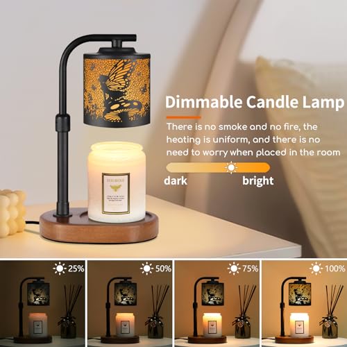 kobodon Candle Warmer LampBirthday Gifts for Women MomAdjustable Height for Scented Jar CandlesElectric Candle Lamp Warmer for Home DecorFlower Fairy - Image 3