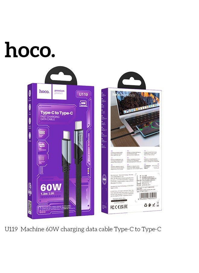 hoco. U119  Machine 60W charging data cable Type-C to Type-C  - Image 5