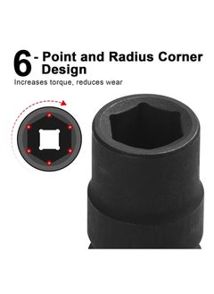 Jetech Jetech 3/4" Dr 24mm Deep Impact Socket, Metric 3/4-Inch Drive Deep Impact Socket, Professional Cr-Mo 3/4-Inch Drive 24mm Deep Impact Socket with 6-Point Design  - Image 3