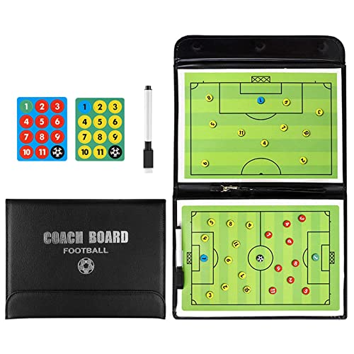VolksRose Soccer Coaching Board, Soccer Tactics Board with Magnets and Marker Pen, Magnetic Soccer Coach Board, Soccer Dry Erase Coaching Board Coaches Clipboard, Coach Training Equipment Coach Gift - Image 1