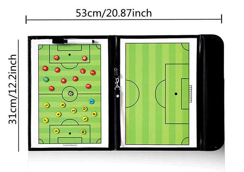VolksRose Soccer Coaching Board, Soccer Tactics Board with Magnets and Marker Pen, Magnetic Soccer Coach Board, Soccer Dry Erase Coaching Board Coaches Clipboard, Coach Training Equipment Coach Gift - Image 5
